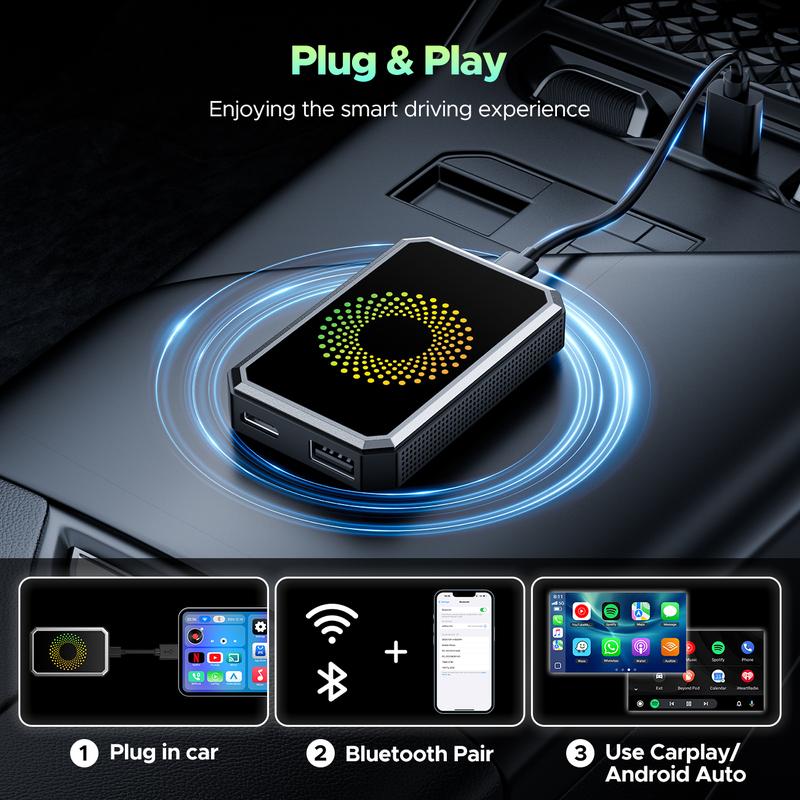 2026 LAMTTO Wired to Wireless Carplay Adapter