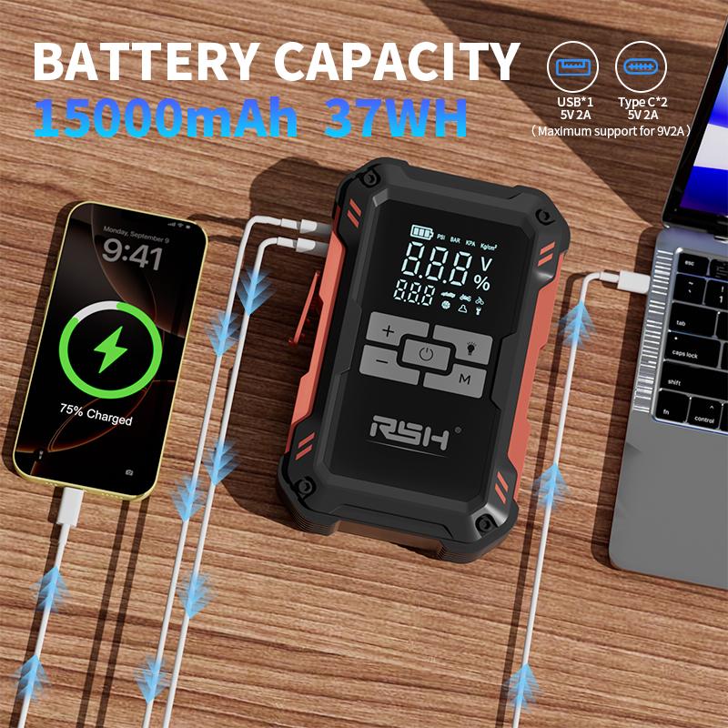 15000mAh Ultra-Safe Jump Starter